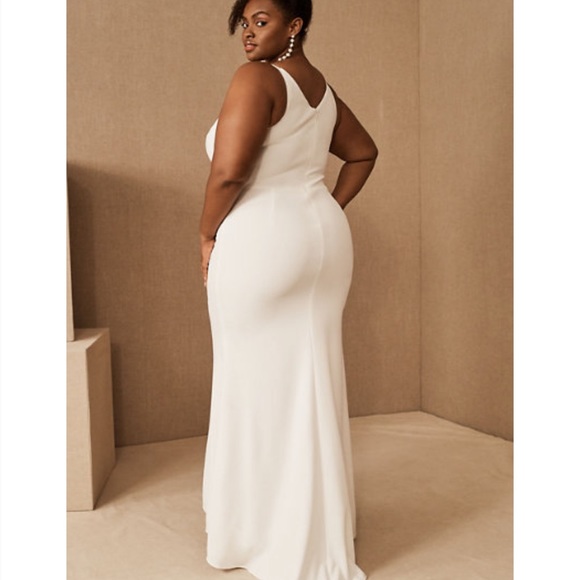 Anthropologie x BHLDN Jones V-neck Crepe Dress - Picture 6 of 16